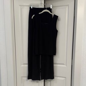 Brigitte Diana Black Sleeveless Top and Pants Set